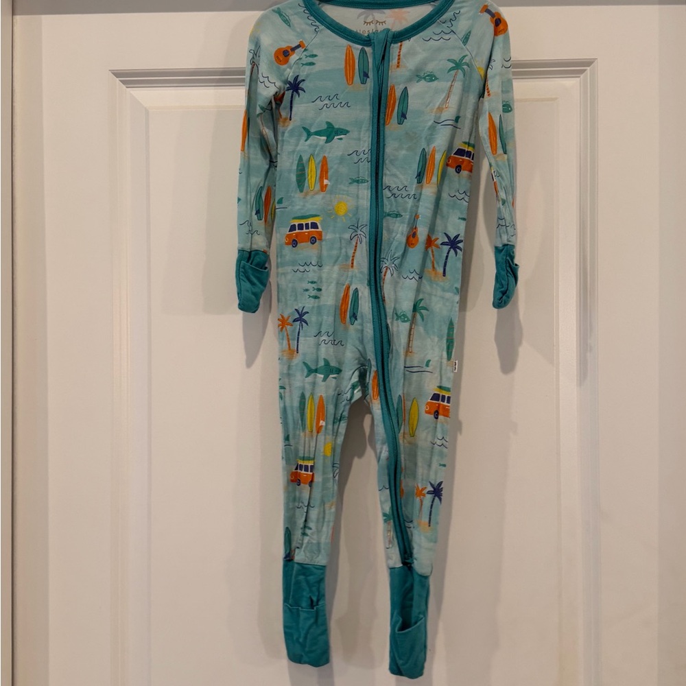 Little Sleepies Zippy in Surf Life Print